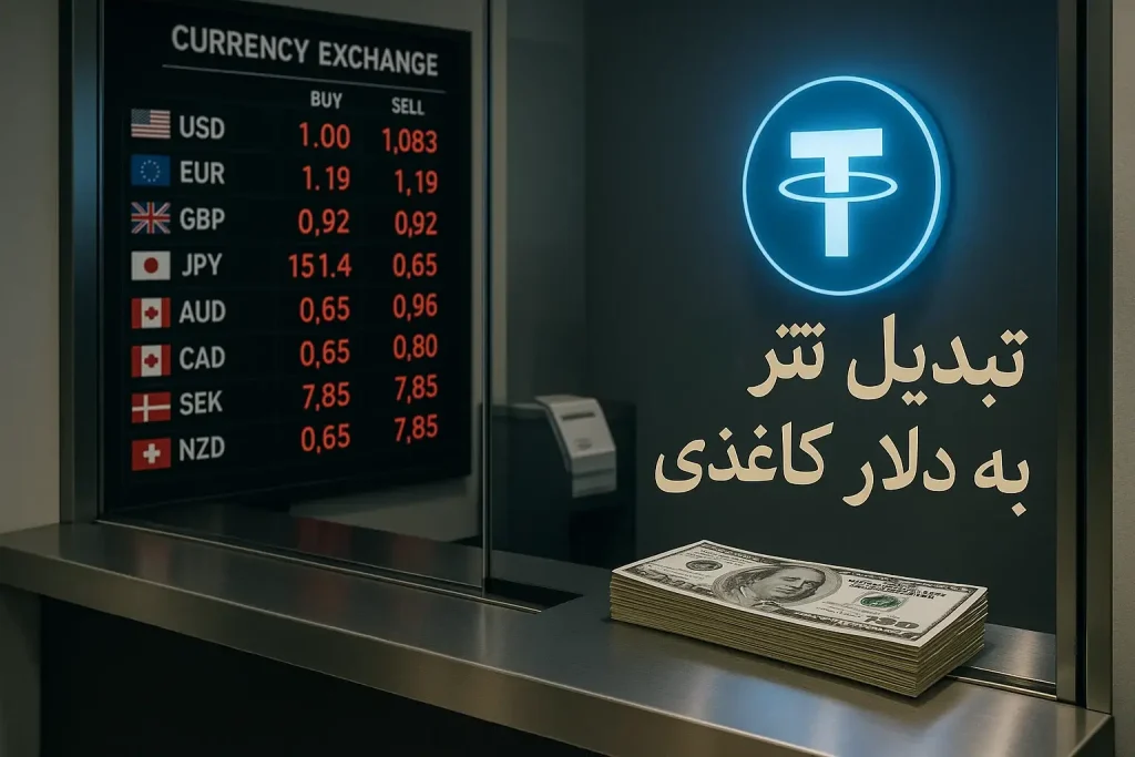تبدیل تتر به دلار کاغذی